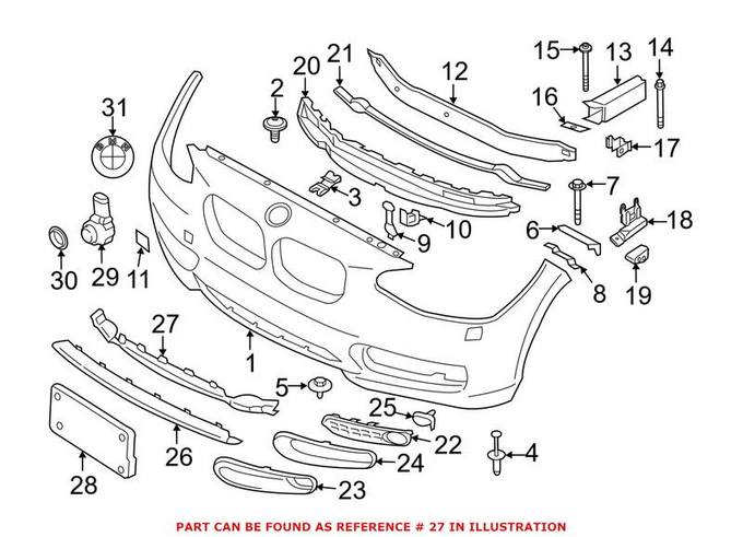 BMW Grille - Front Lower 51117293870